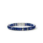 Heishi Bracelet, Sterling Silver, Lapis Lazuli, 8MM