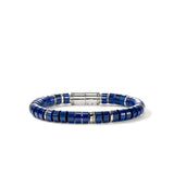 Heishi Bracelet, Sterling Silver, Lapis Lazuli, 8MM