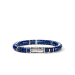 Heishi Bracelet, Sterling Silver, Lapis Lazuli, 8MM