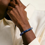 Heishi Bracelet, Sterling Silver, Lapis Lazuli, 8MM