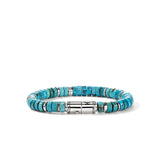 Heishi Bracelet, Sterling Silver, Turquoise, 8MM