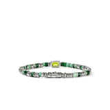 Heishi Gem Bracelet, Sterling Silver, Peridot, 4MM
