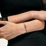 Naga Bracelet, Sterling Silver, Black Sapphire, 3.5MM