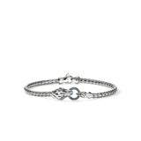Naga Bracelet, Sterling Silver, Blue Sapphires, 3.5MM
