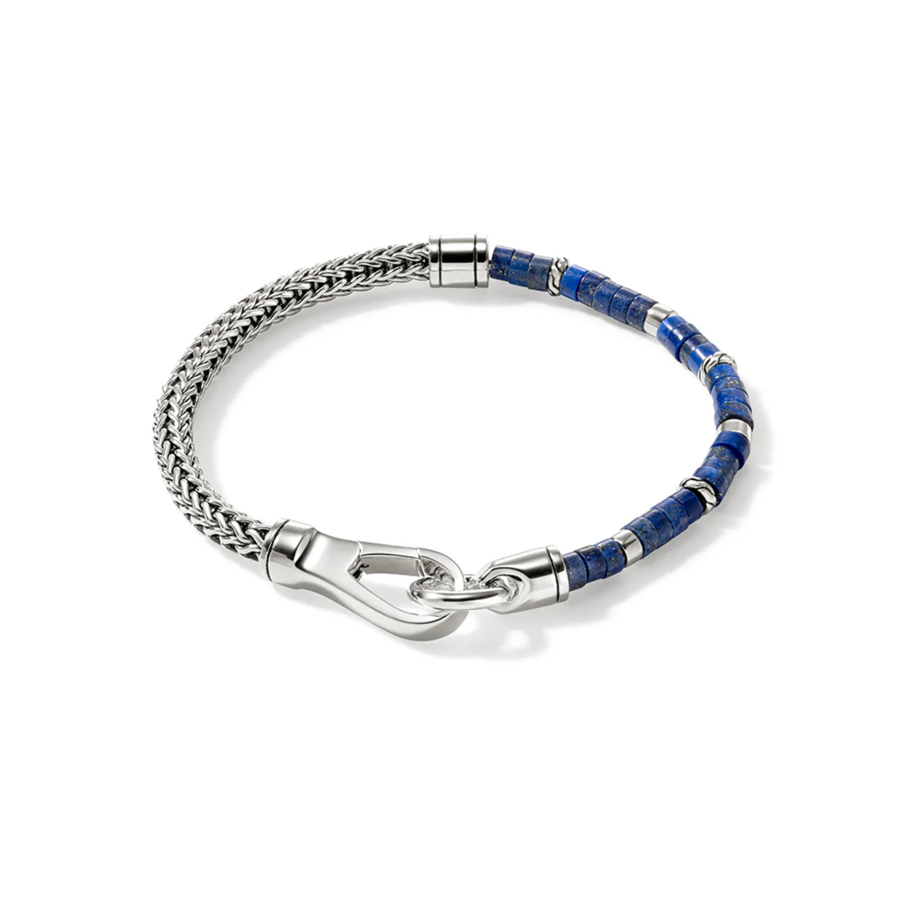Heishi Chain Bracelet, Sterling Silver, Hardstones