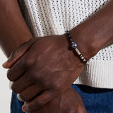 Heishi Bracelet, Sterling Silver, Hardstones, Pearl