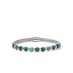Beaded Bracelet, Sterling Silver, Hardstones