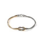 Love Knot Bracelet, Gold, Silver, 3.6MM