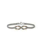 Infinite Love Knot Bracelet, Gold, Sterling Silver, 3.6MM