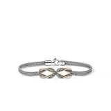 Infinite Love Knot Bracelet, Gold, Sterling Silver, 3.6MM