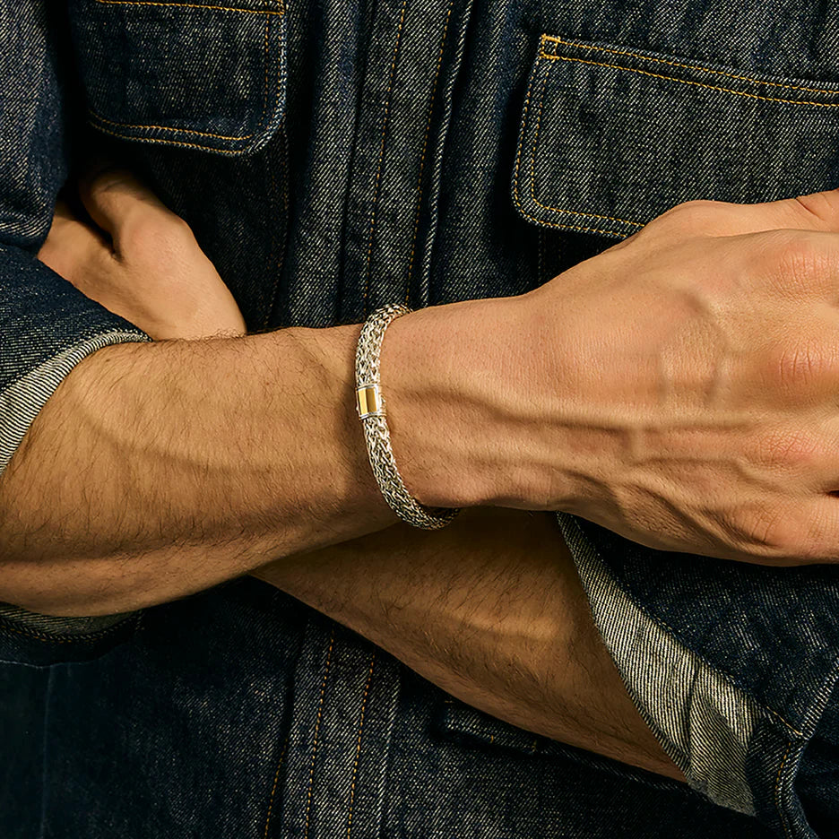 Icon Bracelet, Gold, Sterling Silver, 7.5MM