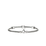 Icon Stud Bracelet, Gold, Sterling Silver, Diamonds, 2.5MM