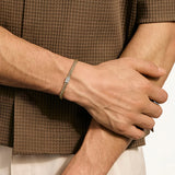 Icon Bracelet, Reversible, Gold, Sterling Silver, Diamonds, 5MM