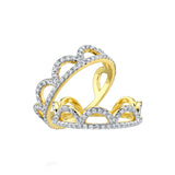 18k Yellow Gold Diamond Scalloped Bands