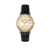 Benton 35 mm Stainless-Steel Watch with Black Leather Strap