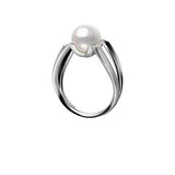 Akoya Cultured Pearl & Diamond Ring