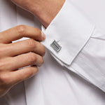 CHEVRON CUFFLINKS Sterling Silver, 22.8mm