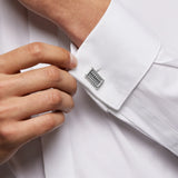 CHEVRON CUFFLINKS Sterling Silver, 22.8mm