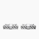 SCULPTED CABLE ELONGATED CUFFLINKS Sterling Silver, 22mm