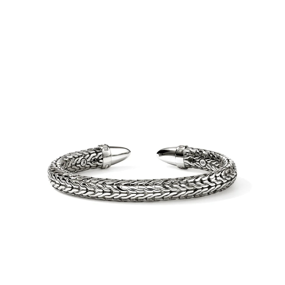 Spear 50 Flex Cuff, Sterling Silver, Diamonds