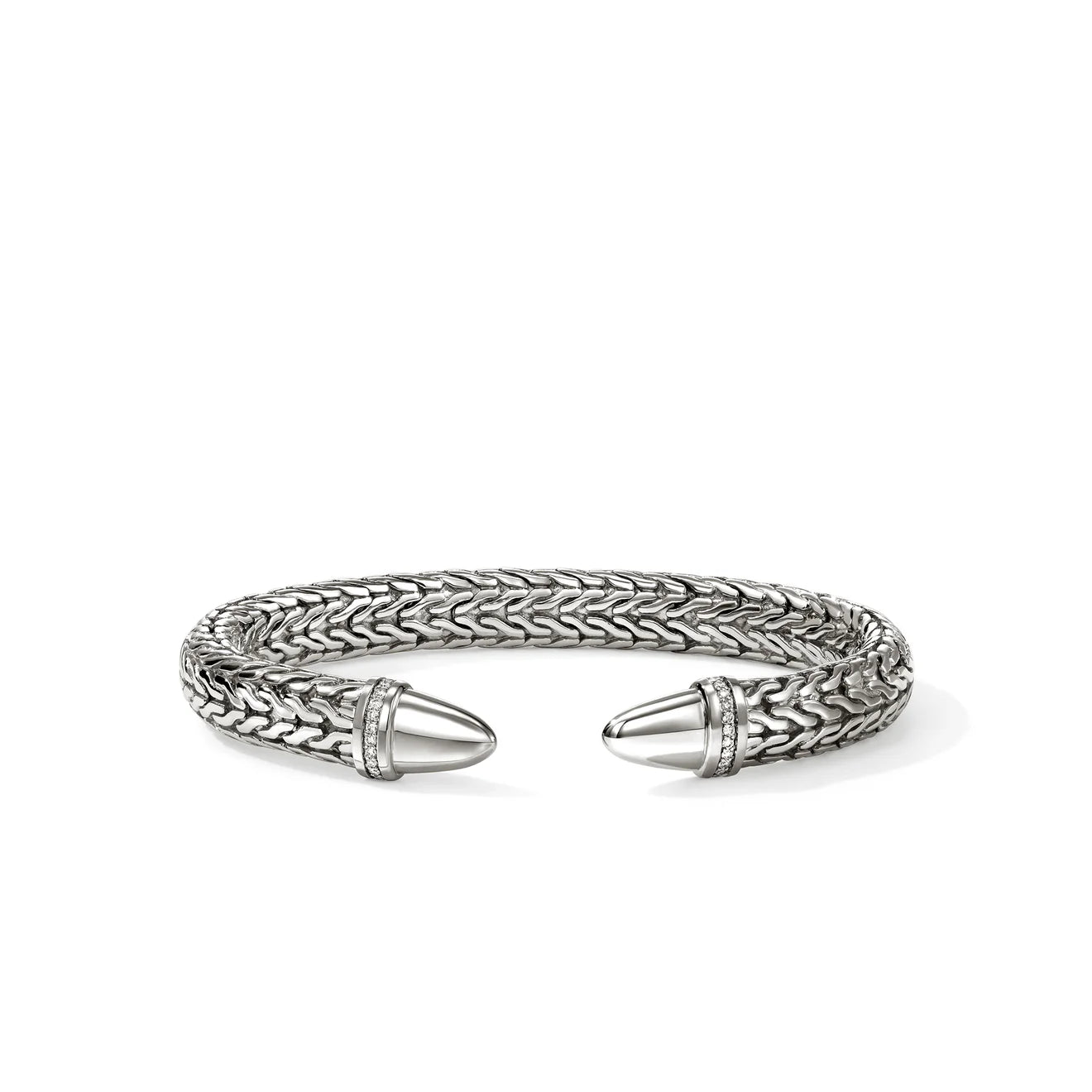 Spear 50 Flex Cuff, Sterling Silver, Diamonds