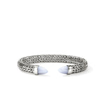 Spear 50 Flex Cuff, Sterling Silver, Blue Lace Agate