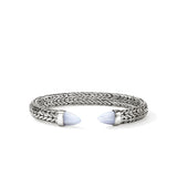Spear 50 Flex Cuff, Sterling Silver, Blue Lace Agate