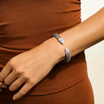 Spear 50 Flex Cuff, Sterling Silver, Blue Lace Agate