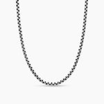 Box Chain Necklace Sterling Silver with 14K Yellow Gold Accent, 3.6mm