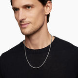 Box Chain Necklace in Sterling Silver, 3.6mm