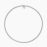 BOX CHAIN NECKLACE Sterling Silver with 14K Yellow Gold Accent, 2.7mm