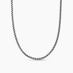 BOX CHAIN NECKLACE Sterling Silver with 14K Yellow Gold Accent, 2.7mm