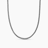 BOX CHAIN NECKLACE Sterling Silver with 14K Yellow Gold Accent, 2.7mm