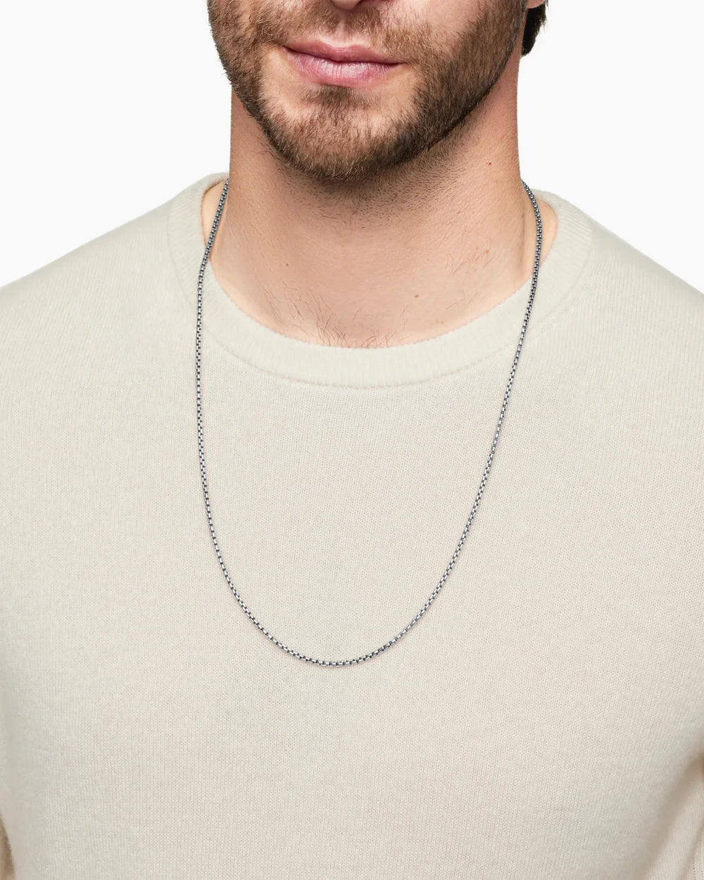 Box Chain Necklace Sterling Silver, 2.7mm