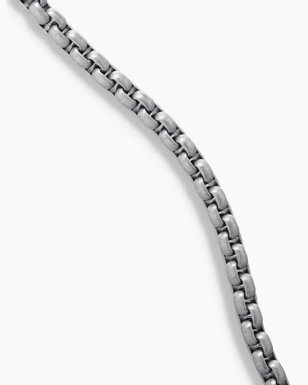Box Chain Necklace in Grey Titanium, 2.7mm