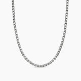 Box Chain Necklace in Sterling Silver, 5.2mm