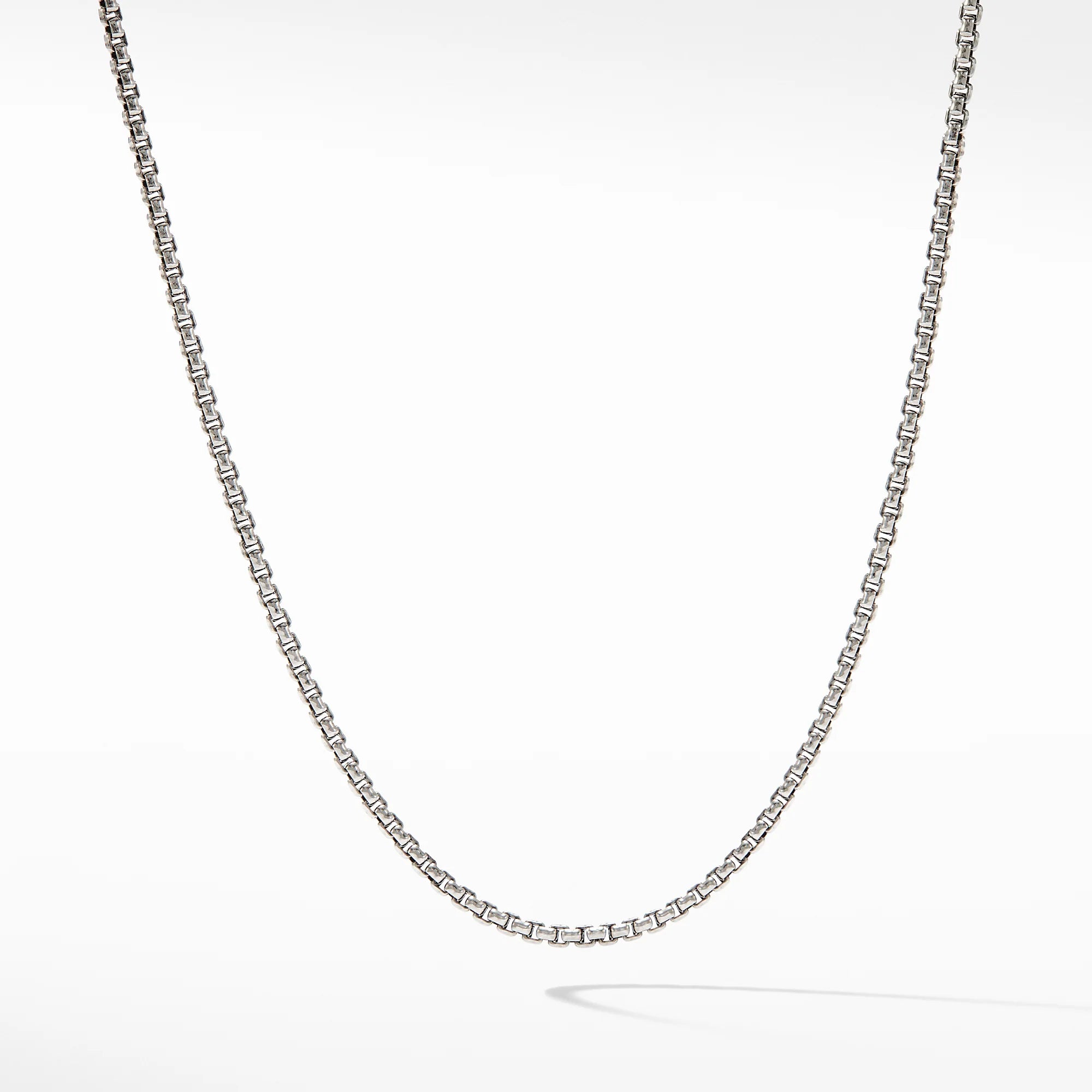 Box Chain Necklace Sterling Silver, 1.7mm