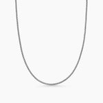 BOX CHAIN NECKLACE Sterling Silver with 14K Yellow Gold Accent, 1.7mm