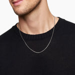 Box Chain Necklace in Sterling Silver, 1.7mm
