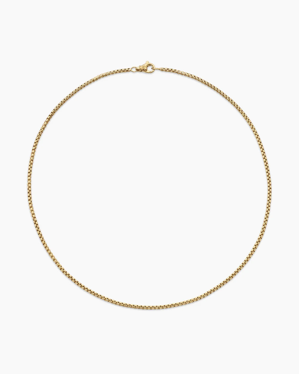 Box Chain Necklace in 18K Yellow Gold, 2.7mm