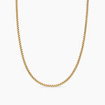 Box Chain Necklace in 18K Yellow Gold, 2.7mm