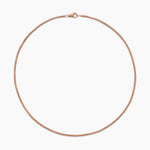 Box Chain Necklace 18K Rose Gold, 2.7mm
