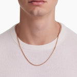 Box Chain Necklace 18K Rose Gold, 2.7mm
