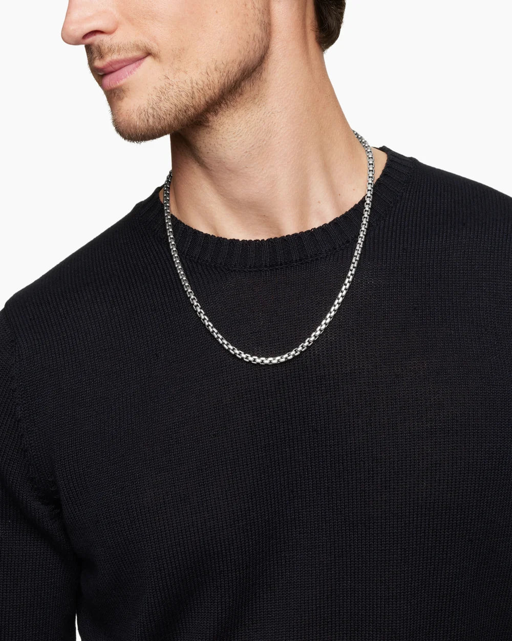 Box Chain Necklace in Sterling Silver, 4.8mm