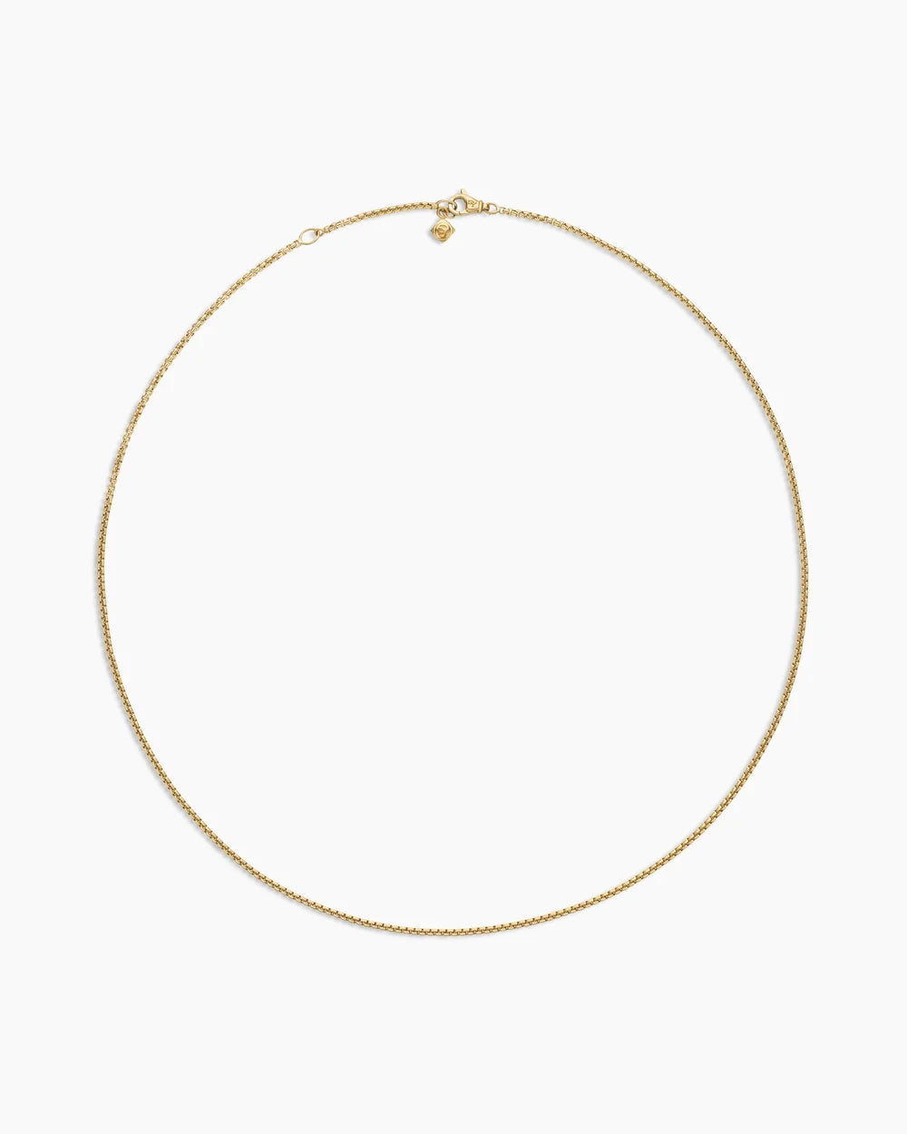 Box Chain Necklace in 18K Yellow Gold, 1.7mm