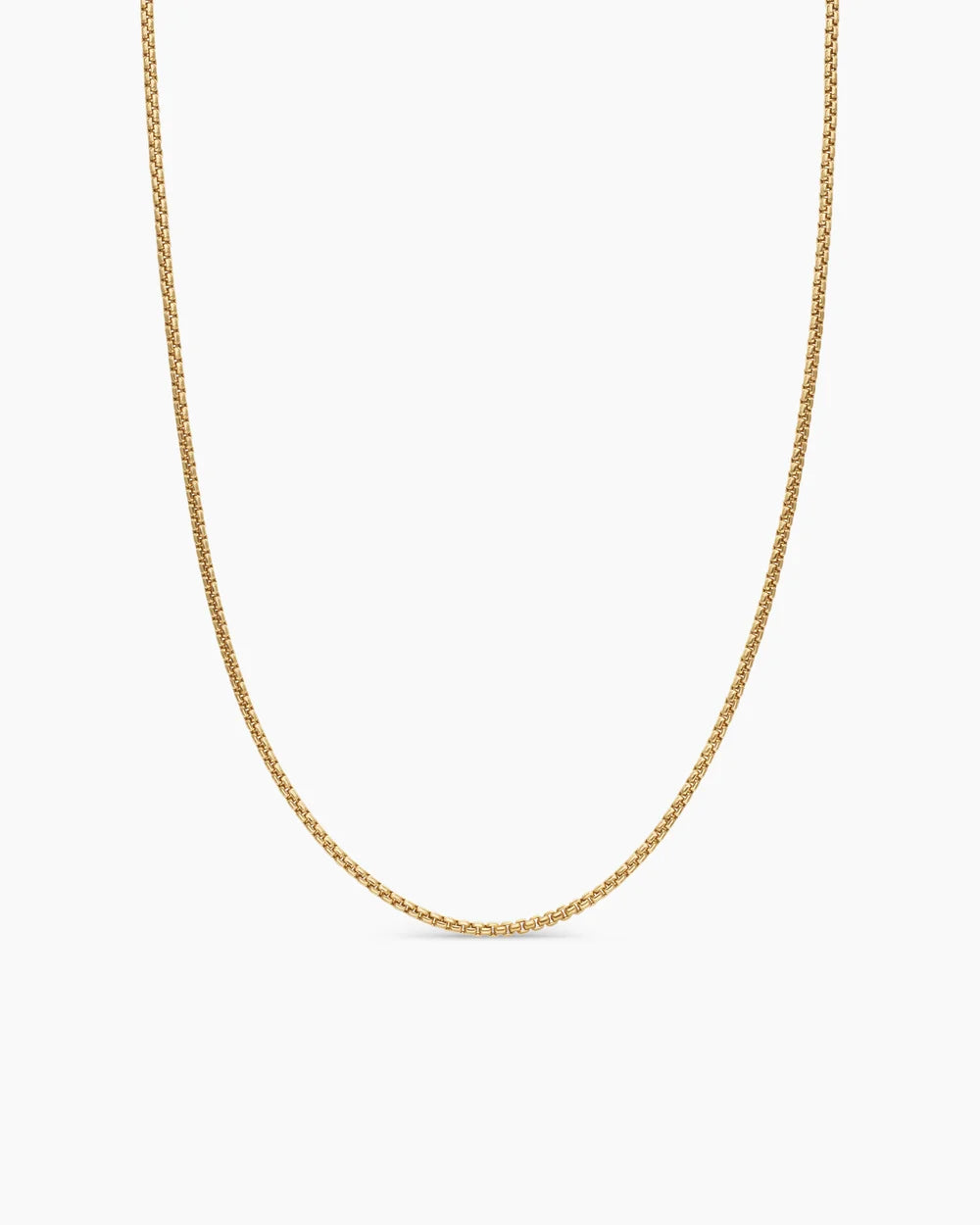 Box Chain Necklace in 18K Yellow Gold, 1.7mm