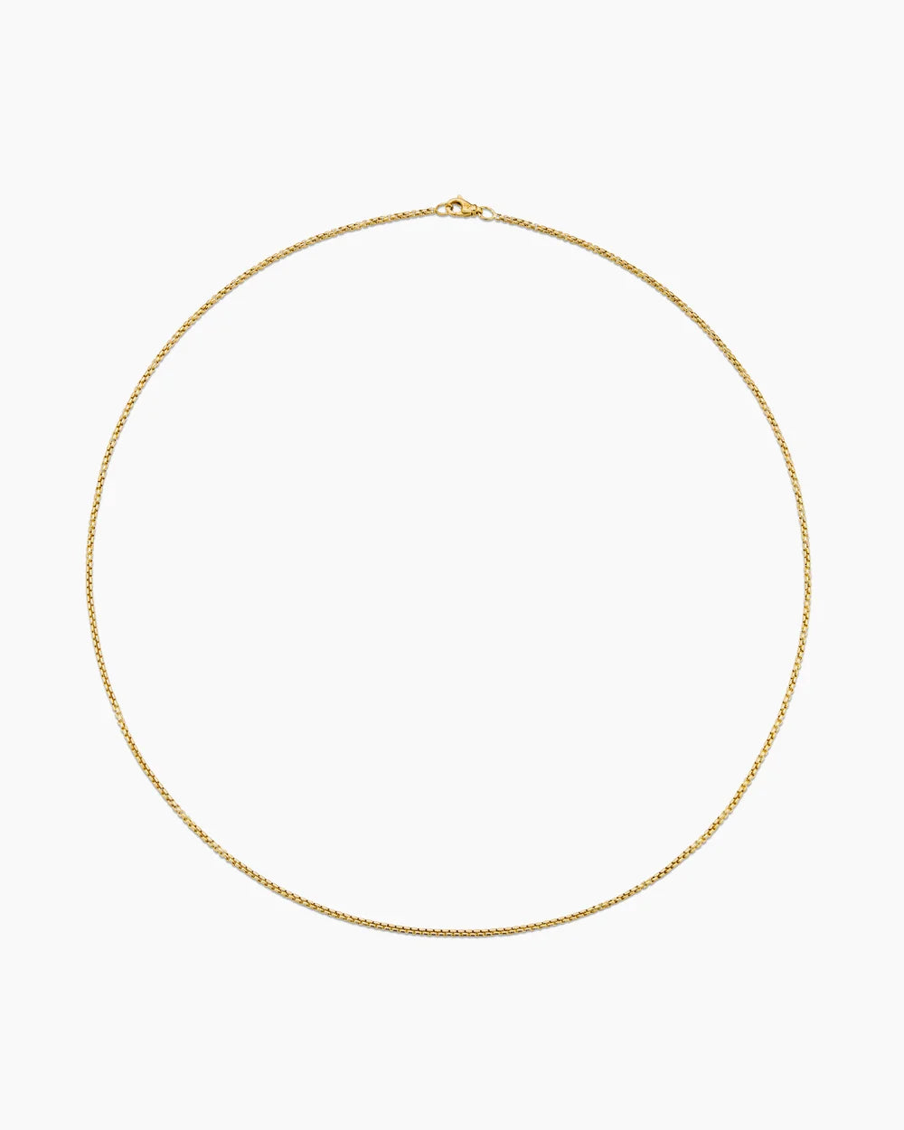 Box Chain Necklace in 18K Yellow Gold, 1.7mm