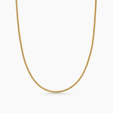 Box Chain Necklace in 18K Yellow Gold, 1.7mm