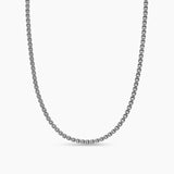DOUBLE BOX CHAIN NECKLACE Sterling Silver, 2.6mm