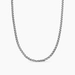 Wheat Chain Necklace in Sterling Silver, 4mm